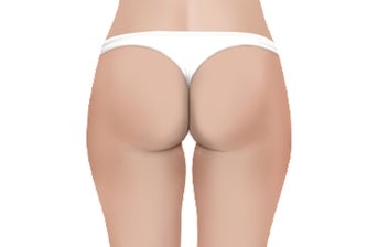 Áreas de tratamento de Sculptra gluteos
