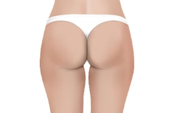 Áreas de tratamento de Sculptra gluteos